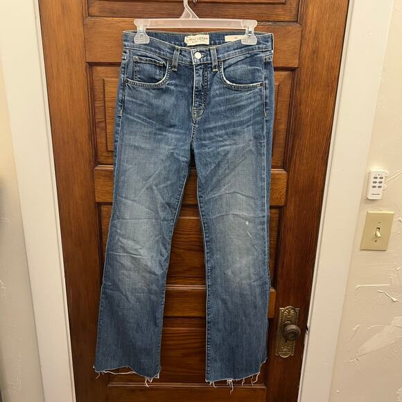 Nili Lotan sz 25 Women's Celia Jeans issue Blue Wash Distressed 2609988 $395 - Picture 1 of 16